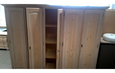 KLEIDERSCHRANK 1 KIEFER BLEIWEISS 5 TÜREN, , SPIEGEL