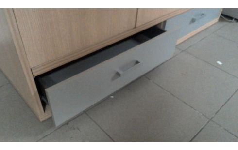 PENDERIE 3 PORTES 2 TIROIRS, , BOIS LOOK GRIS