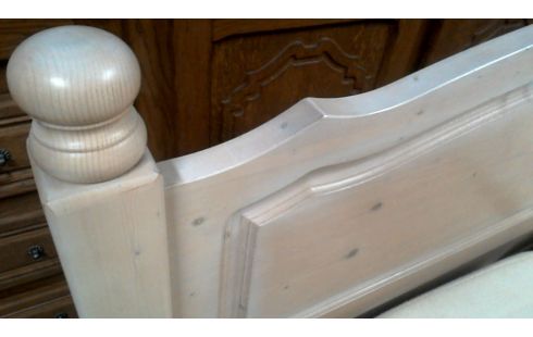 LIT 160X200 PIN CERUSE MET, , MATELAS