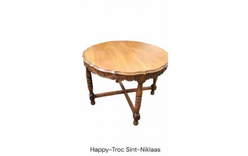 WOHNZIMMERTISCH 1 RUND NUSSBAUM