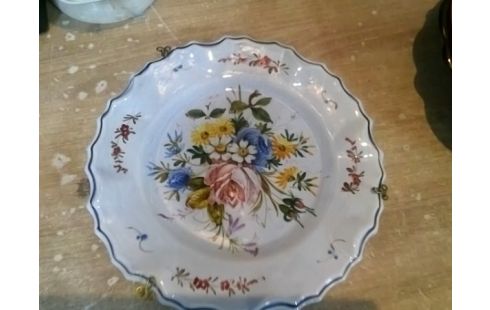 ASSIETTE DECO FLEURS SIGNEE