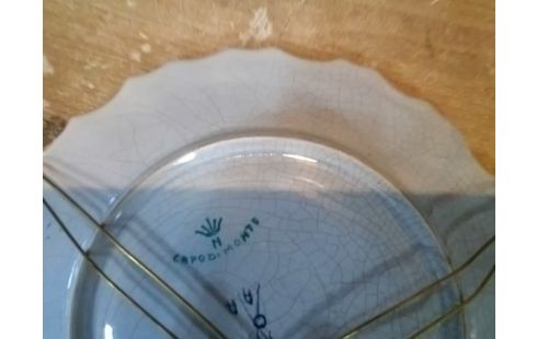 ASSIETTE DECO FLEURS SIGNEE