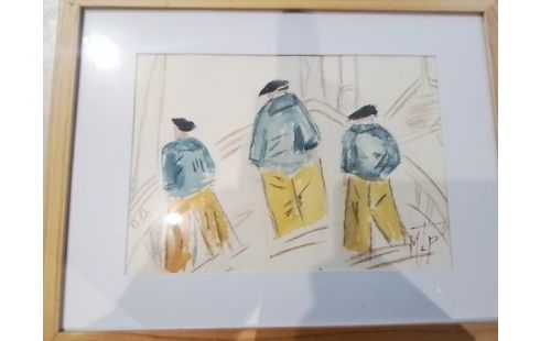 TABLEAU AQUARELLE COPIE MATHURIN MÉHEUT