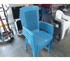 4 CHAISES EXTERIEUR BLEU