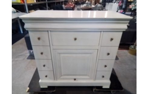 MEUBLE TV BLANC MULTI RANGEMENTS