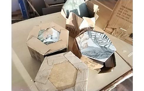 CARRELAGE HEXAGONAL LE LOT DE 4 PAQUETS