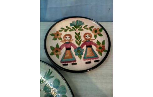 WANDTELLER 2ER SET KERAMIK FLORAL