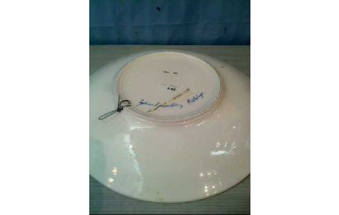 WANDTELLER KERAMIK BLAUTÖNE UNIKAT