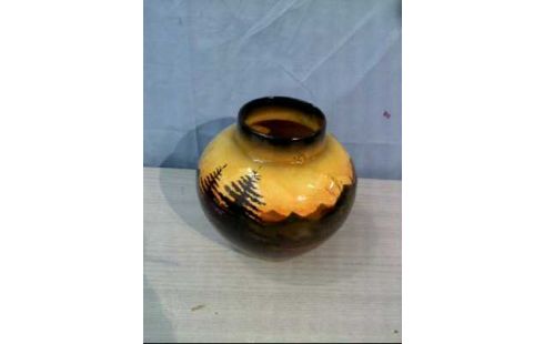 VASE GELB SCHWRZ. SMF SCHWRZ.WALDH.MOTIV