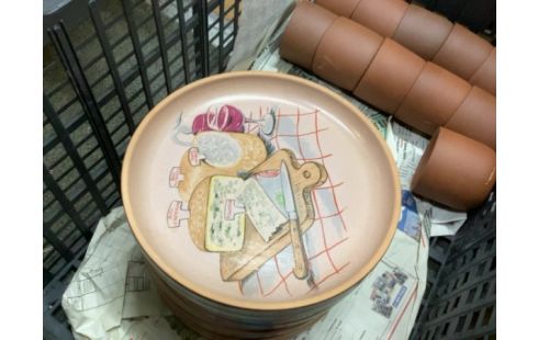 ASSIETTE GIEN FROMAGE GRES x10