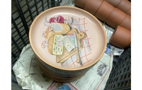 ASSIETTE GIEN FROMAGE GRES x10