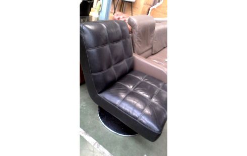 FAUTEUIL 1 PLACE NOIR CUIR
