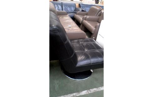 FAUTEUIL 1 PLACE NOIR CUIR