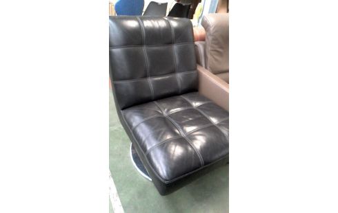 FAUTEUIL 1 PLACE NOIR CUIR