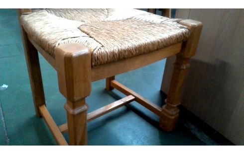 4 SILLAS MACIZO RÚSTICO ROBLE SILLA DE PAJA