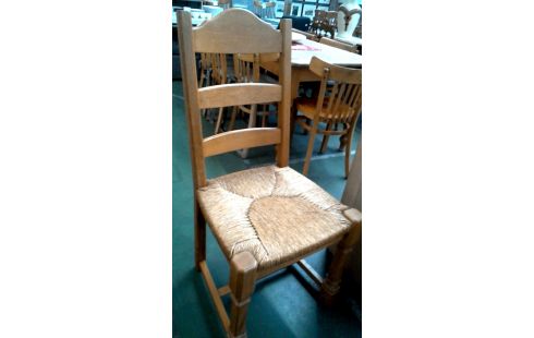 4 SILLAS MACIZO RÚSTICO ROBLE SILLA DE PAJA