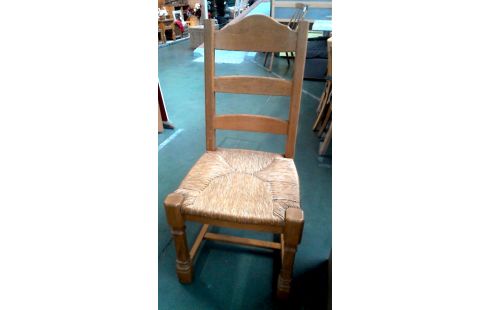 4 SILLAS MACIZO RÚSTICO ROBLE SILLA DE PAJA