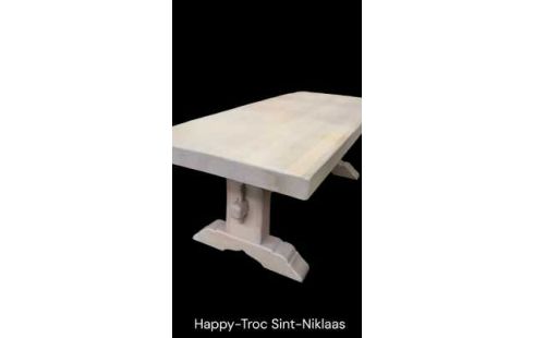 MESA DE COMEDOR RÚSTICO MACIZO ROBLE