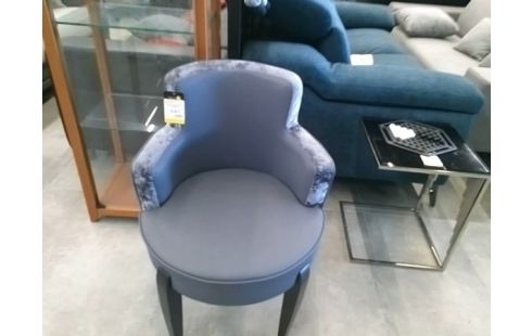 FAUTEUIL VELOURS GRIS VAUZELLE