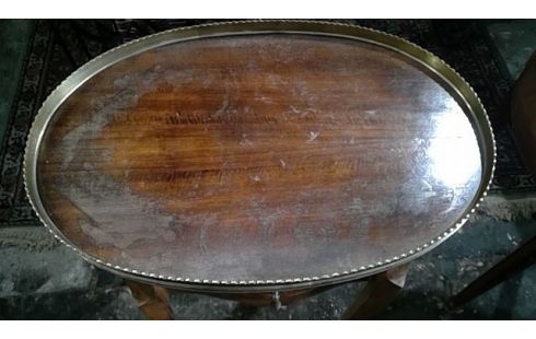 GUERIDON OVALE 1 TIROIR