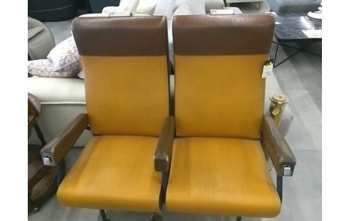 BANQUETTE d'avion cuir vintage