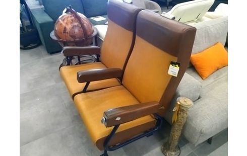 BANQUETTE d'avion cuir vintage
