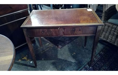 BUREAU TAPISIER ANGLAIS 2 TIROIRS