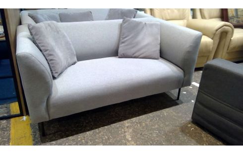 CANAPE BANQUETTE EN TISSU GRIS