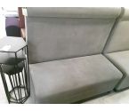 BANQUETTE VELOURS GRIS CLAIR