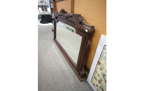 MIROIR BOIS SCULPTE STYLE LOUIS XVI