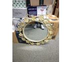 MIROIR METAL DECOR FEUILLES