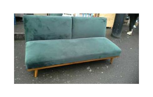 CANAPE CONVERTIBLE TISSUS VERT