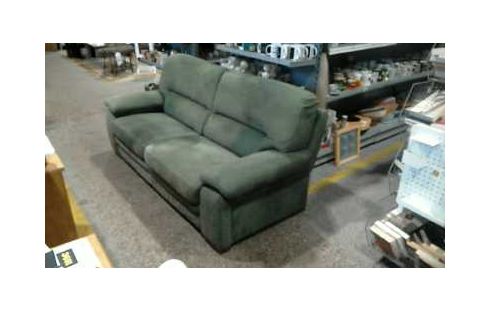 CANAPE TISSU VERT EN L'ETAT