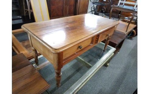 TABLE BASSE MERISIER 2 TIROIRS