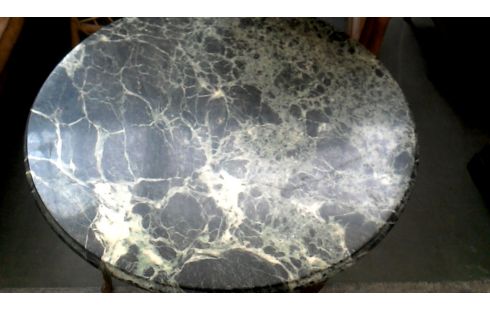 TABLE DE SALON ROND MARBRE CUIVRE