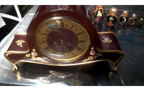 HORLOGE BORDEAUX FLEUR