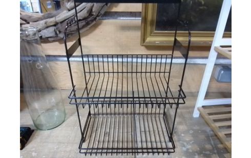 ETAGERE MURALE METAL NOIR