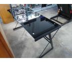 BUREAU INFORMATIQUE VERRE TREMPÉ NOIR