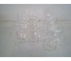 LOT VAN 9 KRIST. COGNAC GLAZEN