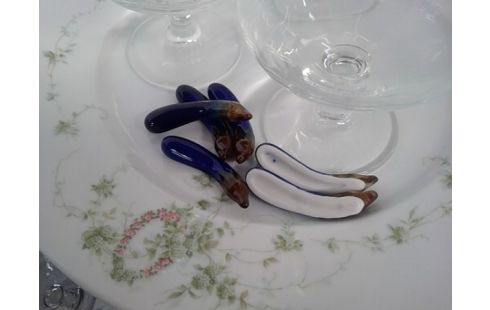 ONDERLEGGER VOOR EETSTOKJES, AUBERGINE X6