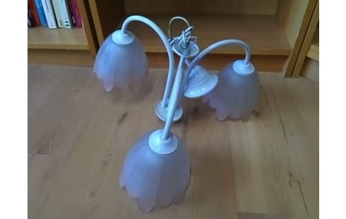 LUSTRE 3 BRANCHES FLEURS