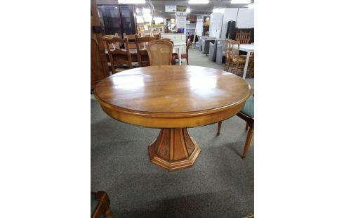 TABLE GUERIDON MERISIER 2 ALLONGES