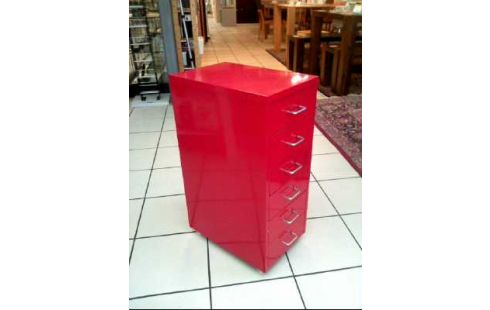 ROLLCONTAINER METALL ROT 6-SCHUB.