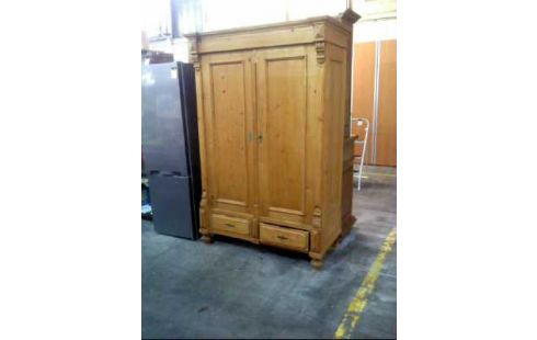 SCHRANK VOLLH. KIEFER 2-TÜRIG 2 SCHUBLADEN