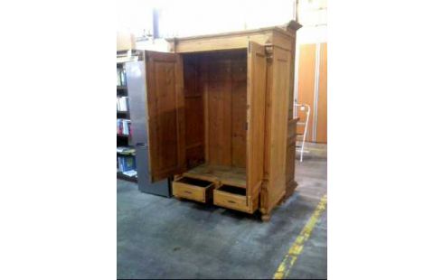 SCHRANK VOLLH. KIEFER 2-TÜRIG 2 SCHUBLADEN