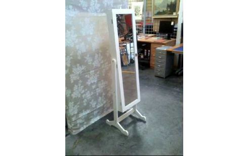 STANDSPIEGEL M. SCHMUCKSCHRANK WEIß