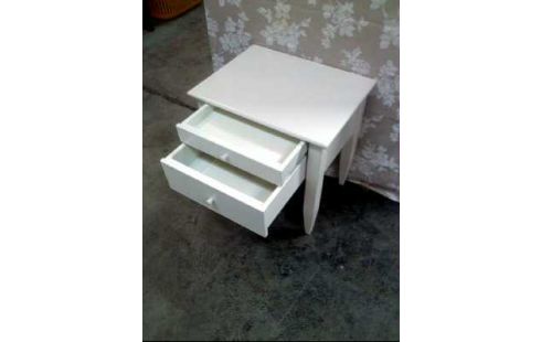 NACHTTISCH WEISS HOLZ 2-SCHUBL.