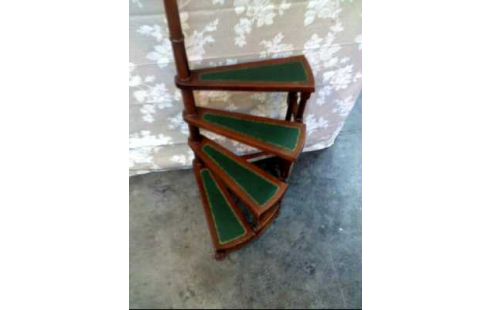 LEITER BIBLIOTHEK HOLZ STUFEN GRÜN VINTAGE