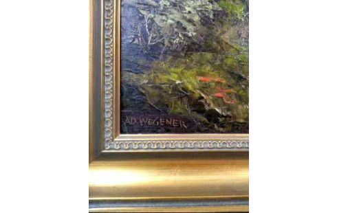 ÖLGEMÄLDE A. WEGENER I.R. ALPENPANORAMA
