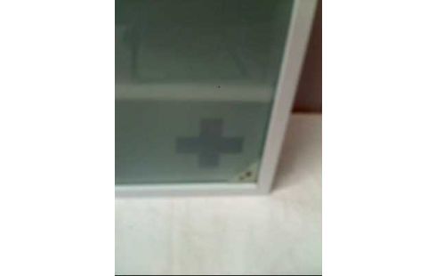 MEDIZINSCHRANK GLASTÜR KREUZ-MOTIV ABSCHL.BAR